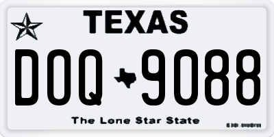 TX license plate DOQ9088