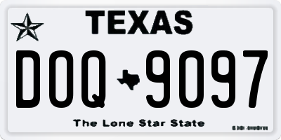 TX license plate DOQ9097