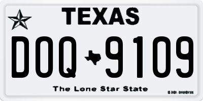 TX license plate DOQ9109