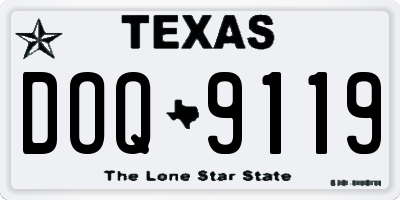 TX license plate DOQ9119