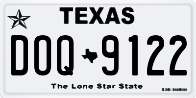 TX license plate DOQ9122