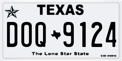 TX license plate DOQ9124