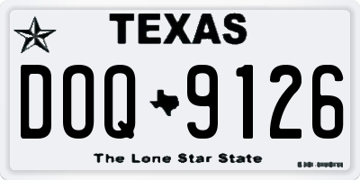TX license plate DOQ9126