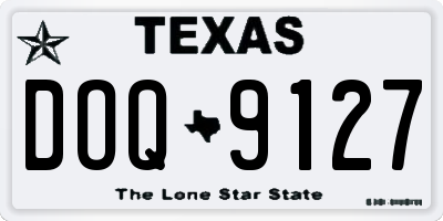 TX license plate DOQ9127