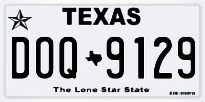 TX license plate DOQ9129