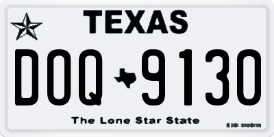 TX license plate DOQ9130