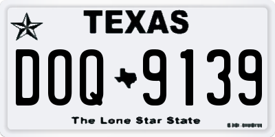 TX license plate DOQ9139