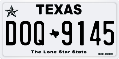 TX license plate DOQ9145