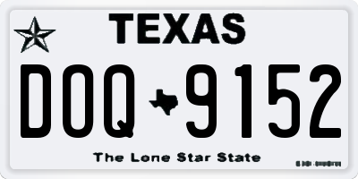 TX license plate DOQ9152