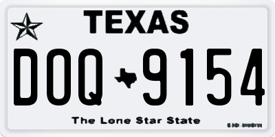 TX license plate DOQ9154