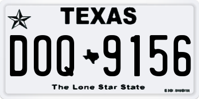 TX license plate DOQ9156