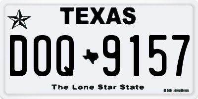 TX license plate DOQ9157
