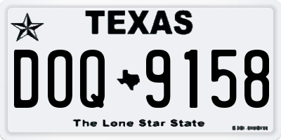 TX license plate DOQ9158