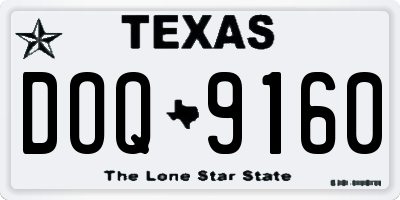 TX license plate DOQ9160