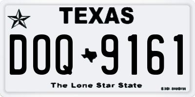 TX license plate DOQ9161