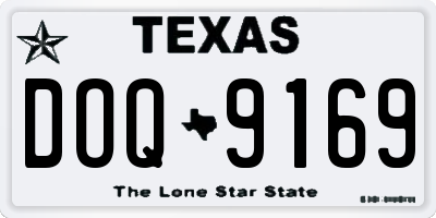 TX license plate DOQ9169
