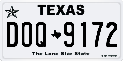 TX license plate DOQ9172