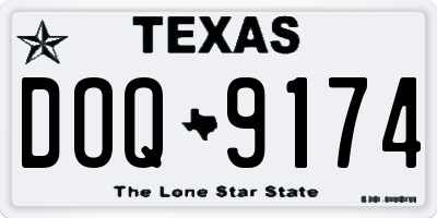TX license plate DOQ9174