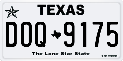 TX license plate DOQ9175