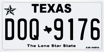TX license plate DOQ9176
