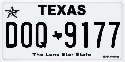 TX license plate DOQ9177