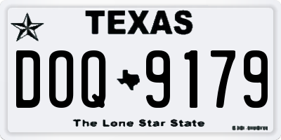 TX license plate DOQ9179