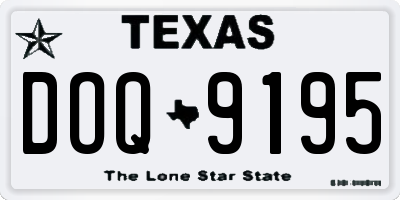 TX license plate DOQ9195
