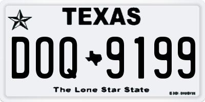 TX license plate DOQ9199