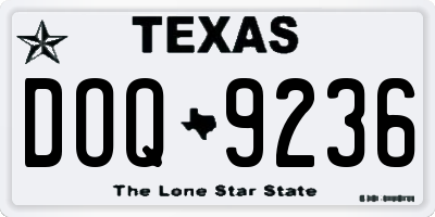 TX license plate DOQ9236