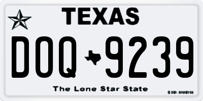TX license plate DOQ9239