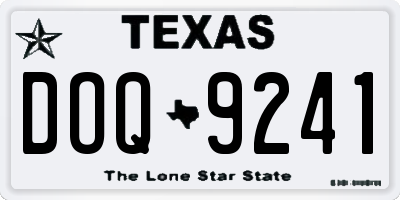 TX license plate DOQ9241