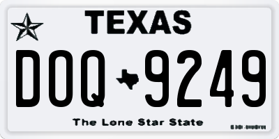 TX license plate DOQ9249