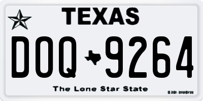 TX license plate DOQ9264