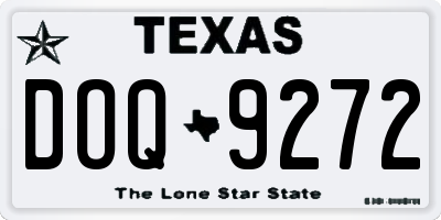 TX license plate DOQ9272
