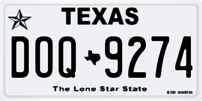TX license plate DOQ9274