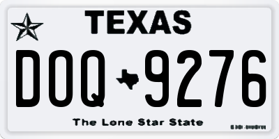 TX license plate DOQ9276
