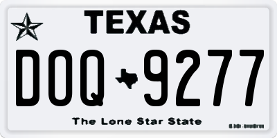 TX license plate DOQ9277