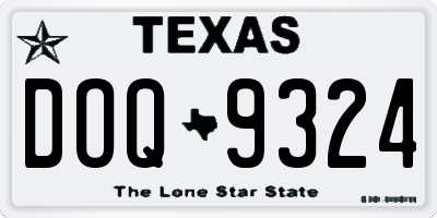 TX license plate DOQ9324