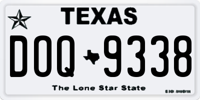 TX license plate DOQ9338