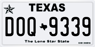 TX license plate DOQ9339