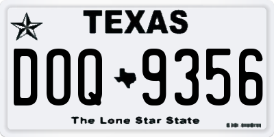 TX license plate DOQ9356