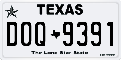 TX license plate DOQ9391