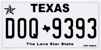 TX license plate DOQ9393