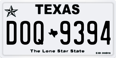 TX license plate DOQ9394
