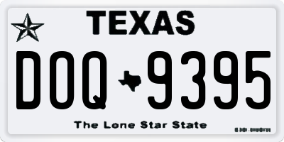 TX license plate DOQ9395