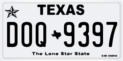 TX license plate DOQ9397