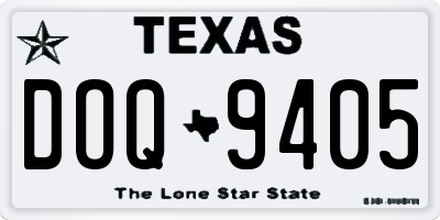 TX license plate DOQ9405