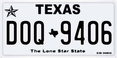 TX license plate DOQ9406