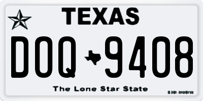 TX license plate DOQ9408