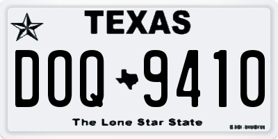 TX license plate DOQ9410
